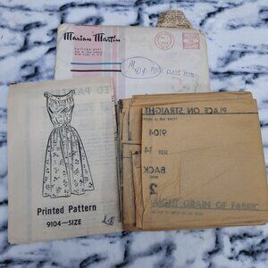 Mail Order Pattern 50's 60's Sun Dress Marian Martin VTG Size 14 Bust 34 Hip 36